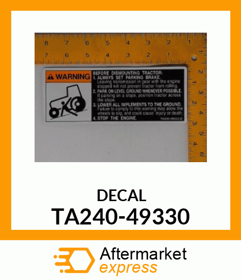 DECAL TA240-49330