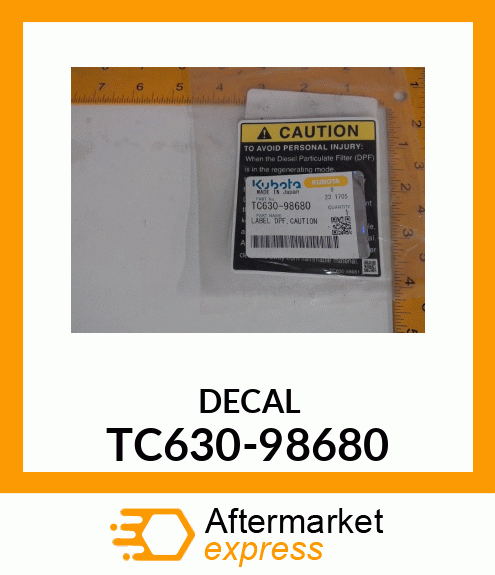 DECAL TC630-98680