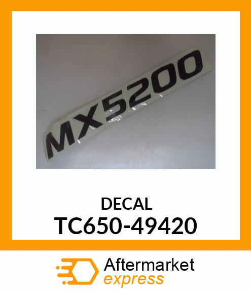 DECAL TC650-49420