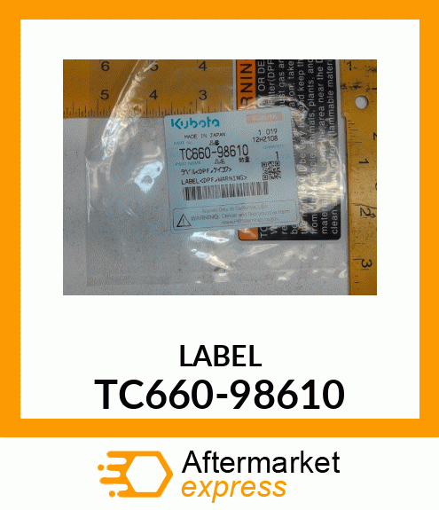 LABEL TC660-98610