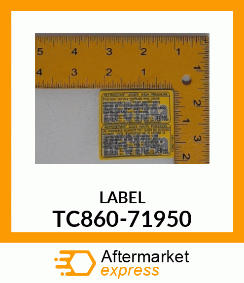 LABEL TC860-71950