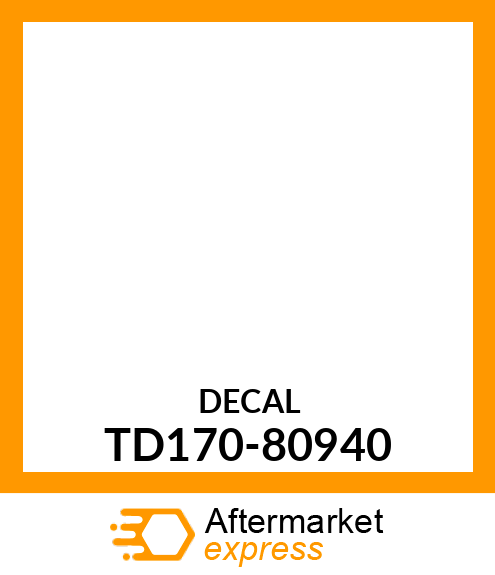 DECAL TD170-80940