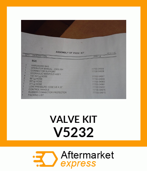 VALVE KIT V5232