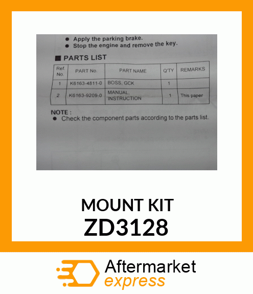 MOUNT KIT ZD3128