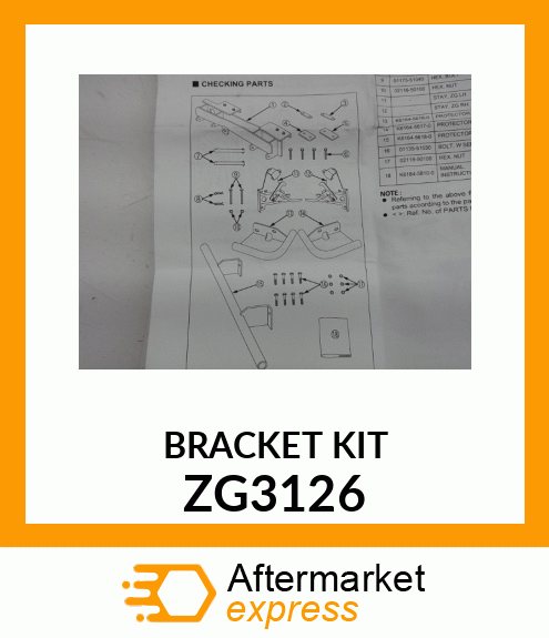 BRACKET KIT ZG3126