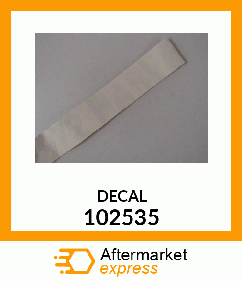 Spare part 102535 + DECAL