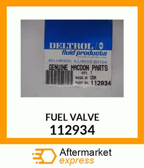 Spare part 112934 + FUEL_VALVE