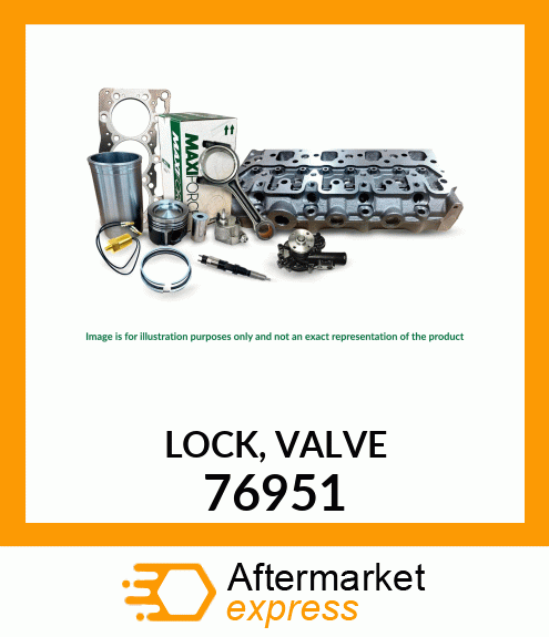 Spare part 76951 + LOCK, VALVE