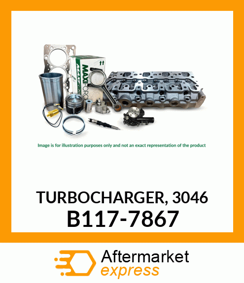 TURBOCHARGER, 3046, NEW B117-7867