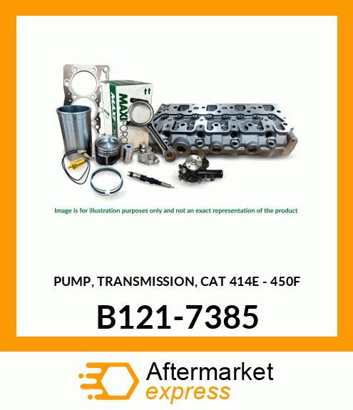 PUMP, TRANSMISSION, CAT 416C - 428C B121-7385