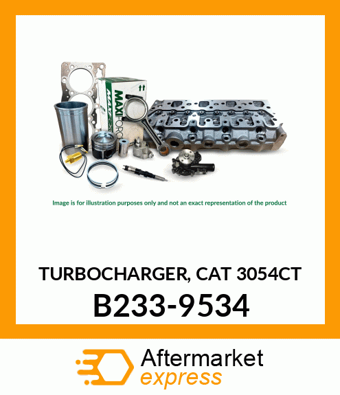 TURBOCHARGER, CAT 3054CT B233-9534