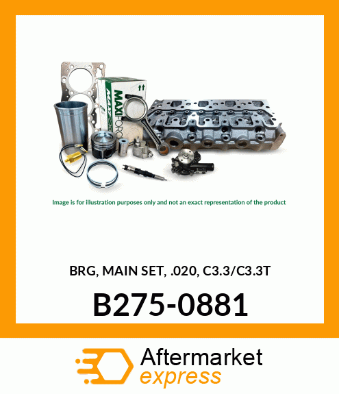 BRG, MAIN SET, .020, C3.3/C3.3T B275-0881