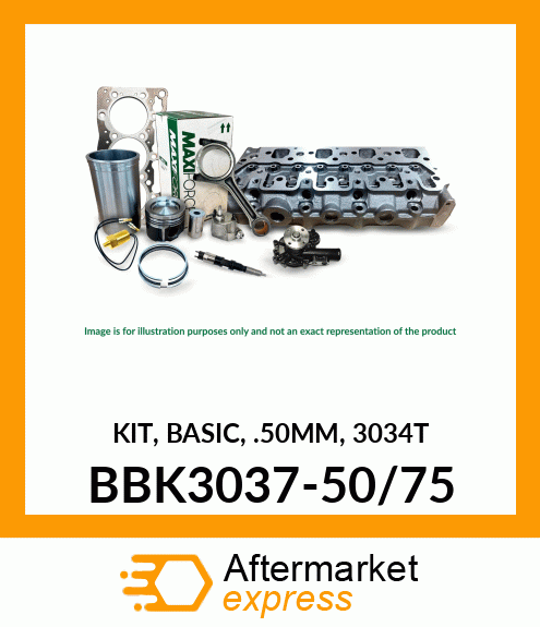 Spare part BBK3037-50/75 + KIT, BASIC, .50MM, 3034T