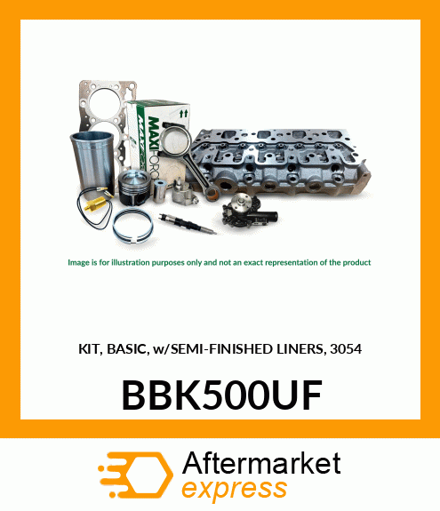 KIT, BASIC, w/SEMI-FINISHED LINERS, 3054 BBK500UF