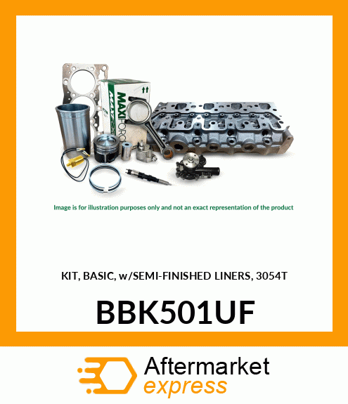 KIT, BASIC, w/SEMI-FINISHED LINERS, 3054T BBK501UF