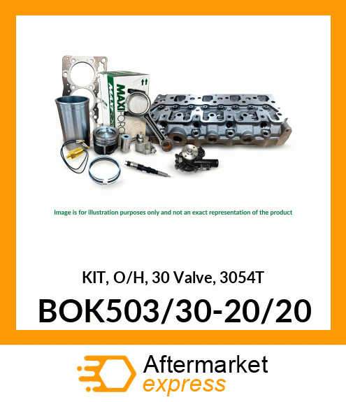 KIT, O/H, 30 Valve, 3054T BOK503/30-20/20