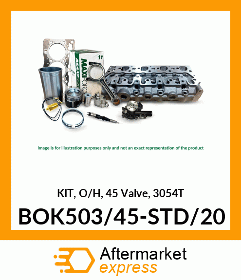 KIT, O/H, 45 Valve, 3054T BOK503/45-STD/20