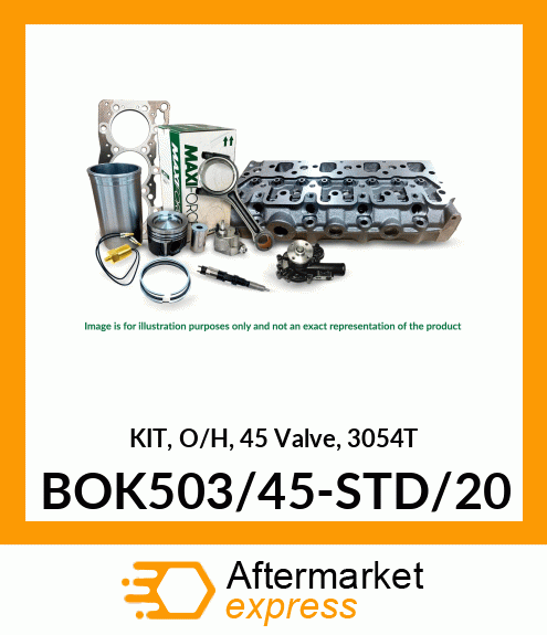 KIT, O/H, 45 Valve, 3054T BOK503/45-STD/20