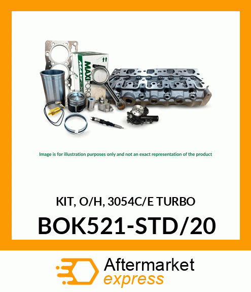 Spare part BOK521-STD/20 + KIT, O/H, 3054C/E TURBO