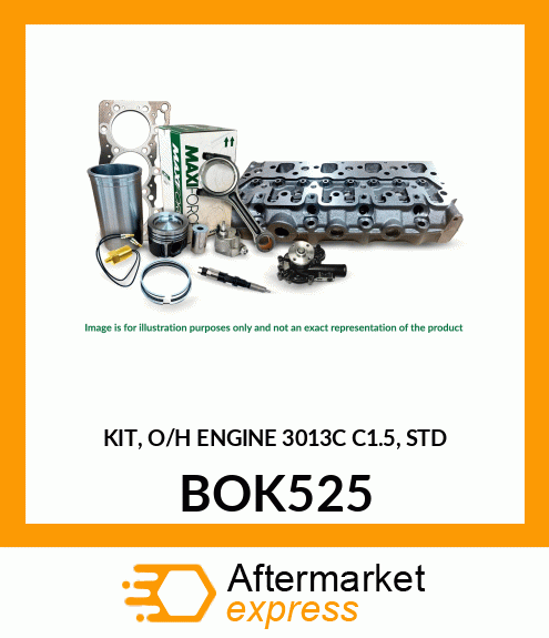 KIT, O/H ENGINE 3013C C1.5, STD BOK525