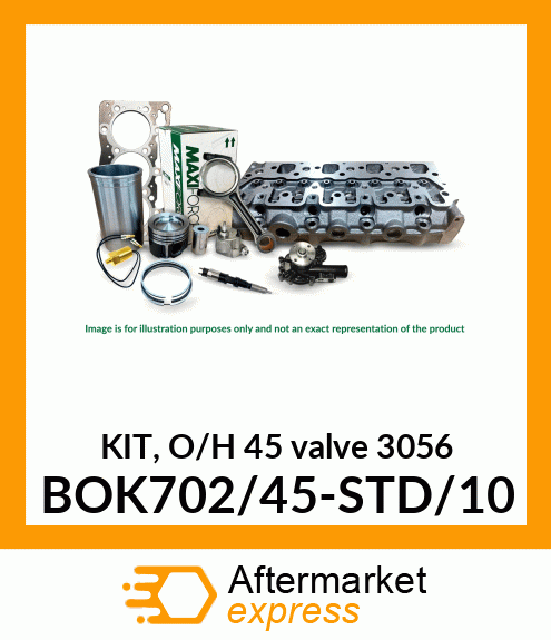 KIT, O/H 45 valve 3056 BOK702/45-STD/10