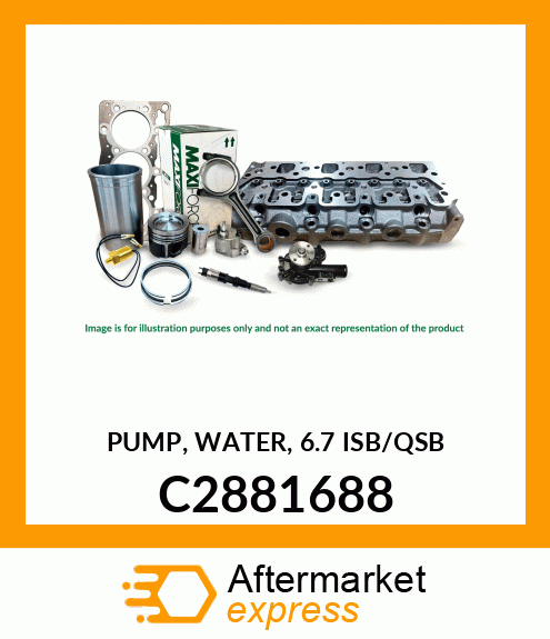 PUMP, WATER, 6.7 ISB/QSB C2881688