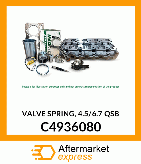 VALVE SPRING, 4.5/6.7 QSB C4936080