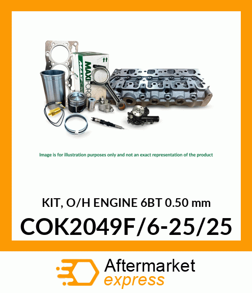 KIT, O/H ENGINE 6BT 0.50 mm COK2049F/6-25/25