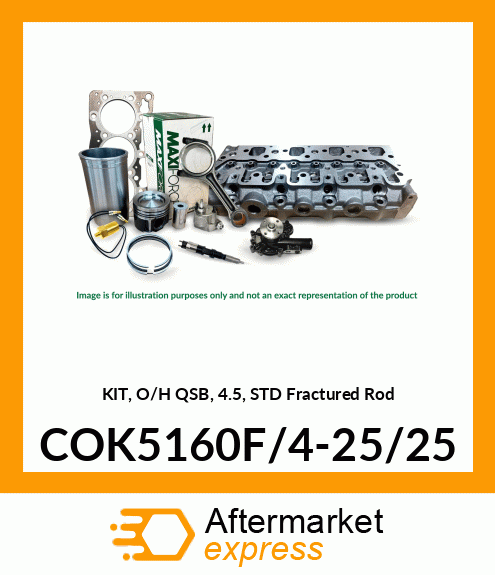 KIT, O/H QSB, 4.5, STD (Fractured Rod) COK5160F/4-25/25