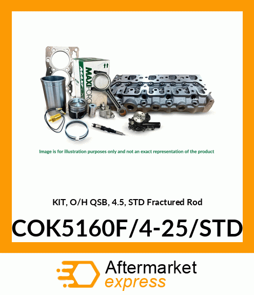 KIT, O/H QSB, 4.5, STD (Fractured Rod) COK5160F/4-25/STD