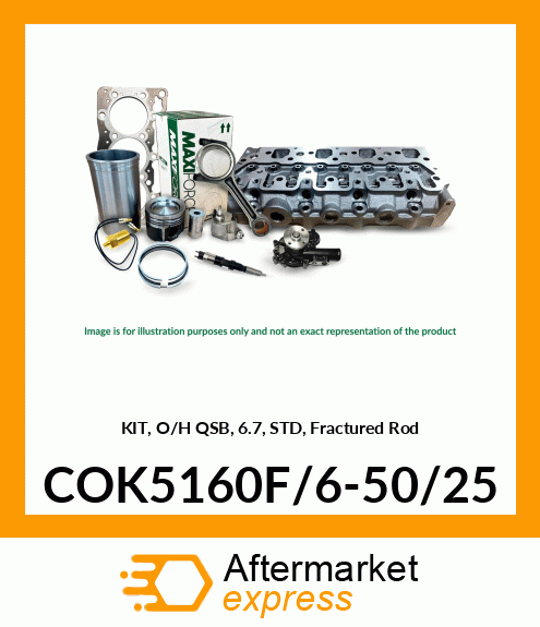 KIT, O/H QSB, 6.7, STD, (Fractured Rod) COK5160F/6-50/25