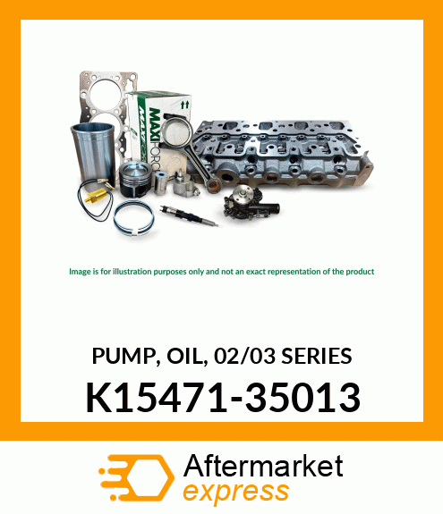 OIL PUMP, 02/03 SERIES K15471-35013