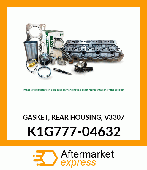 GASKET, REAR HOUSING, V3307 K1G777-04632