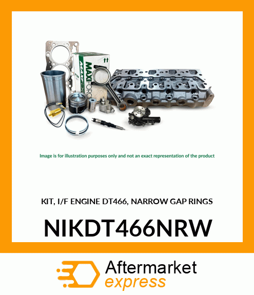 KIT, I/F ENGINE DT466, NARROW GAP RINGS NIKDT466NRW