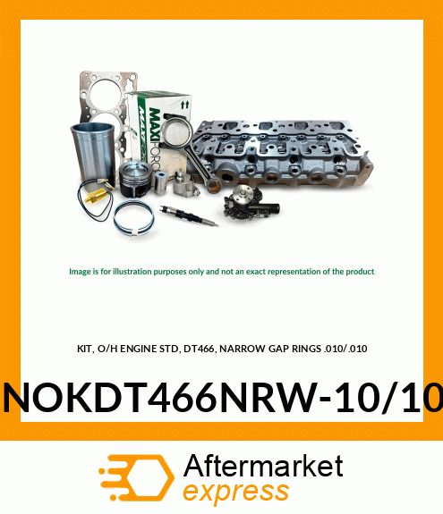 KIT, O/H ENGINE STD, DT466, NARROW GAP RINGS .010/.010 NOKDT466NRW-10/10