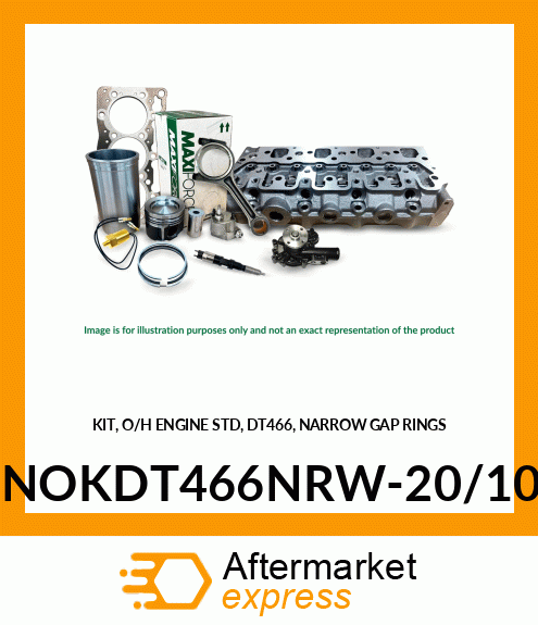 KIT, O/H ENGINE STD, DT466, NARROW GAP RINGS NOKDT466NRW-20/10