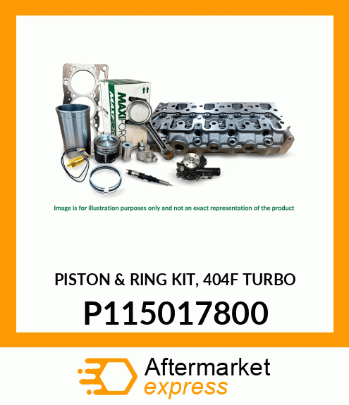 PISTON & RING KIT, 404F TURBO P115017800