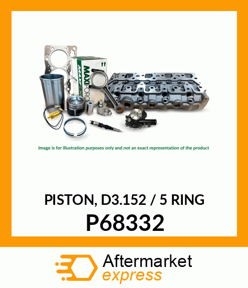 PISTON, D3.152 / 5 RING P68332