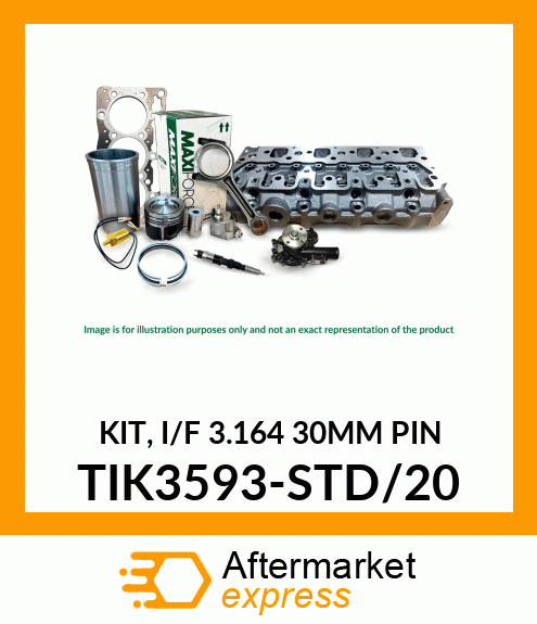 KIT, I/F 3.164 30MM PIN TIK3593-STD/20