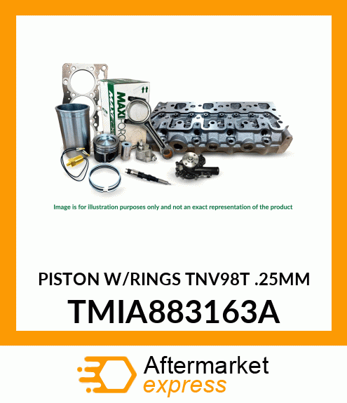 PISTON W/RINGS TNV98T .25MM TMIA883163A