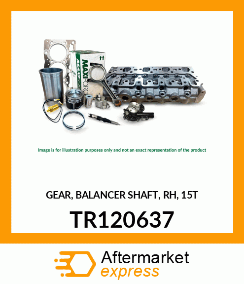 GEAR, BALANCER SHAFT, RH, 15T TR120637