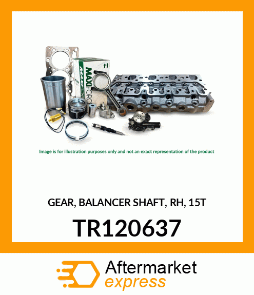 GEAR, BALANCER SHAFT, RH, 15T TR120637