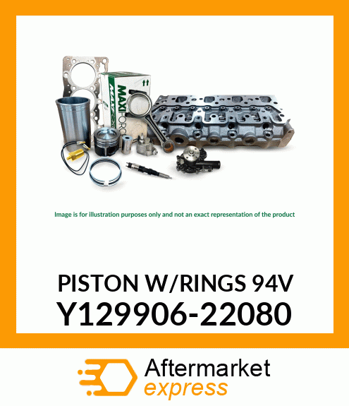 PISTON W/RINGS 94V Y129906-22080