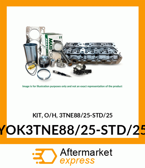 KIT, OVERHAUL 0.25 YOK3TNE88/25-STD/25