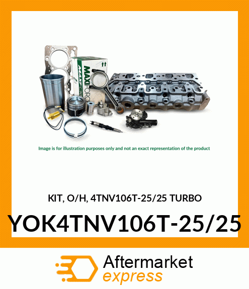 KIT, O/H ENGINE KIT, TURBO 25/25 YOK4TNV106T-25/25