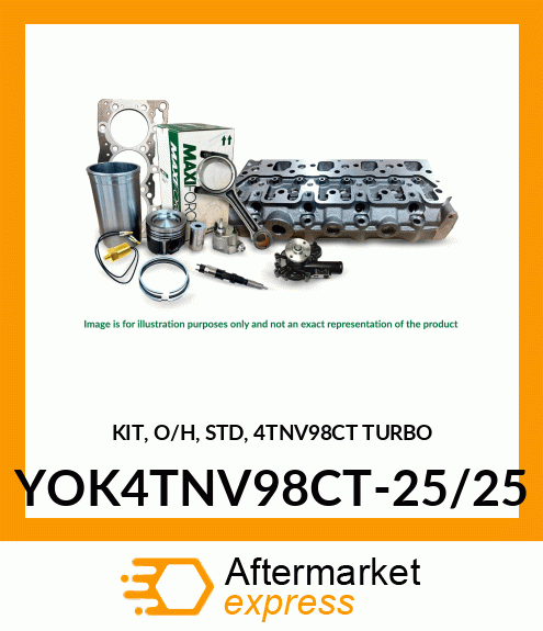 KIT O/H, STD, 4TNV98CT TURBO YOK4TNV98CT-25/25