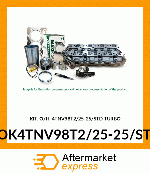 KIT O/H, 0.25 mm TURBO YOK4TNV98T2/25-25/STD