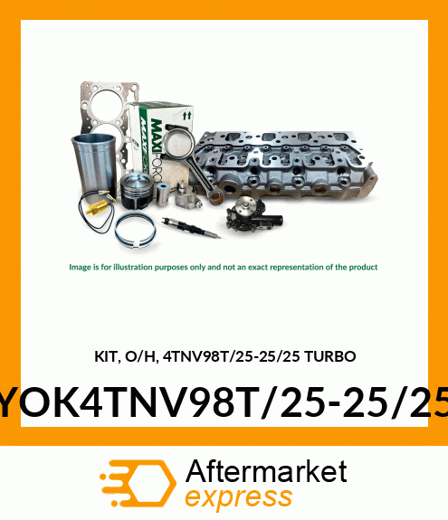 KIT O/H, 0.25 mm TURBO-25mm/25mm YOK4TNV98T/25-25/25