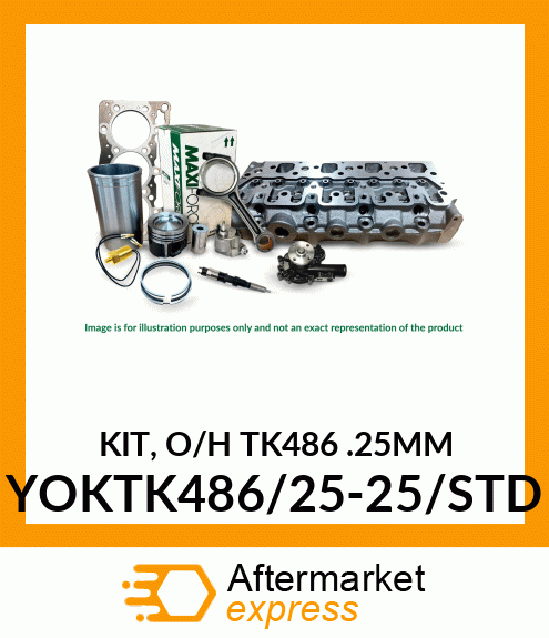 KIT, O/H TK486 0.25 mm YOKTK486/25-25/STD