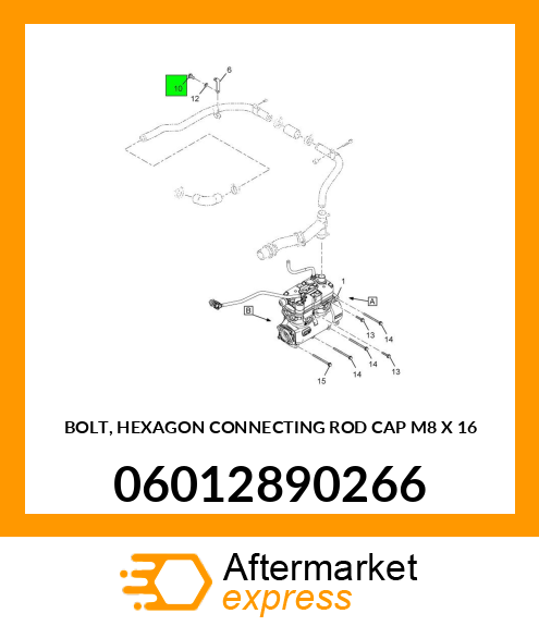 BOLT, HEXAGON CONNECTING ROD CAP M8 X 16 06012890266